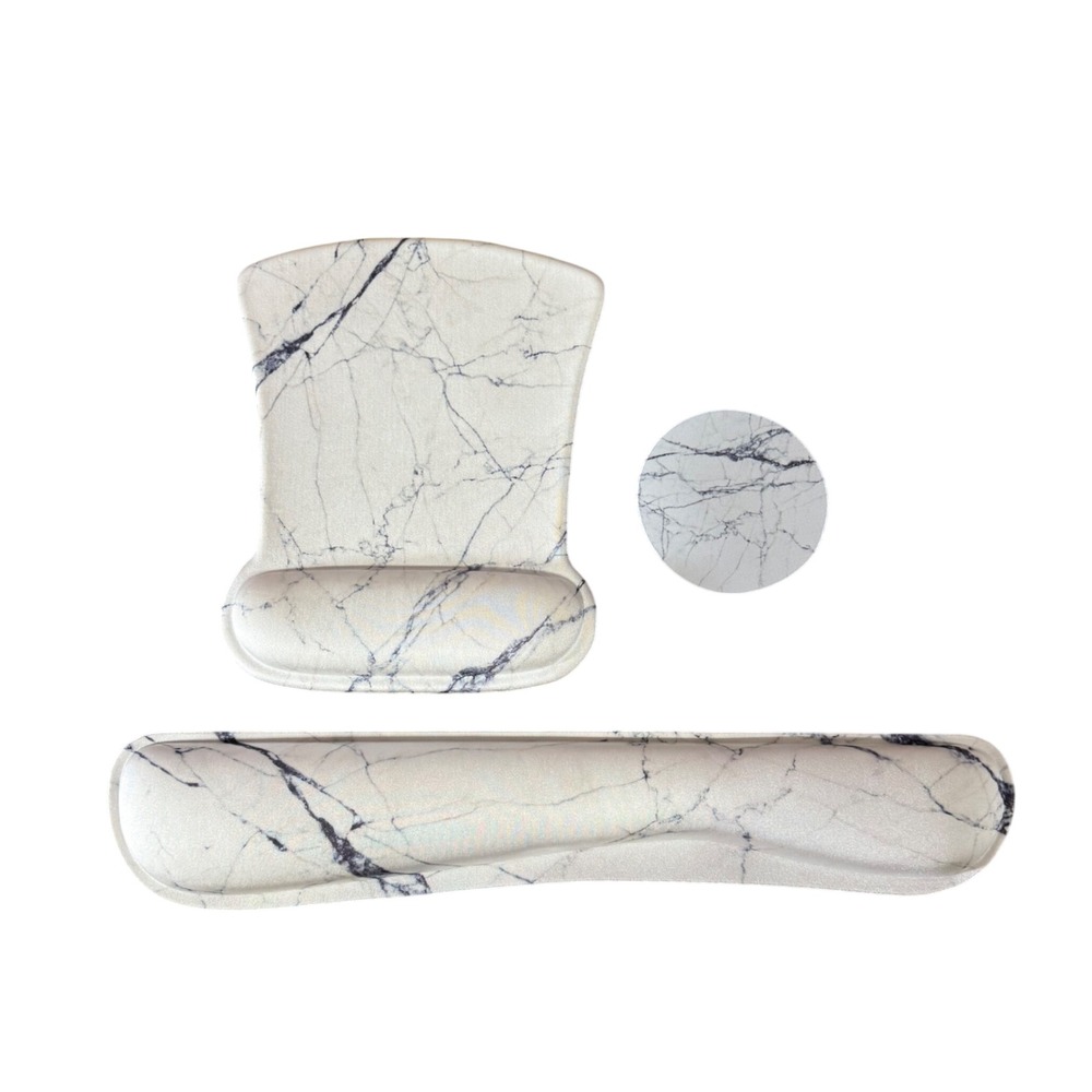 Marble Keyboard Wrist Rest Support Mouse‎ Pad Coaster Ergonomic Memory Foam